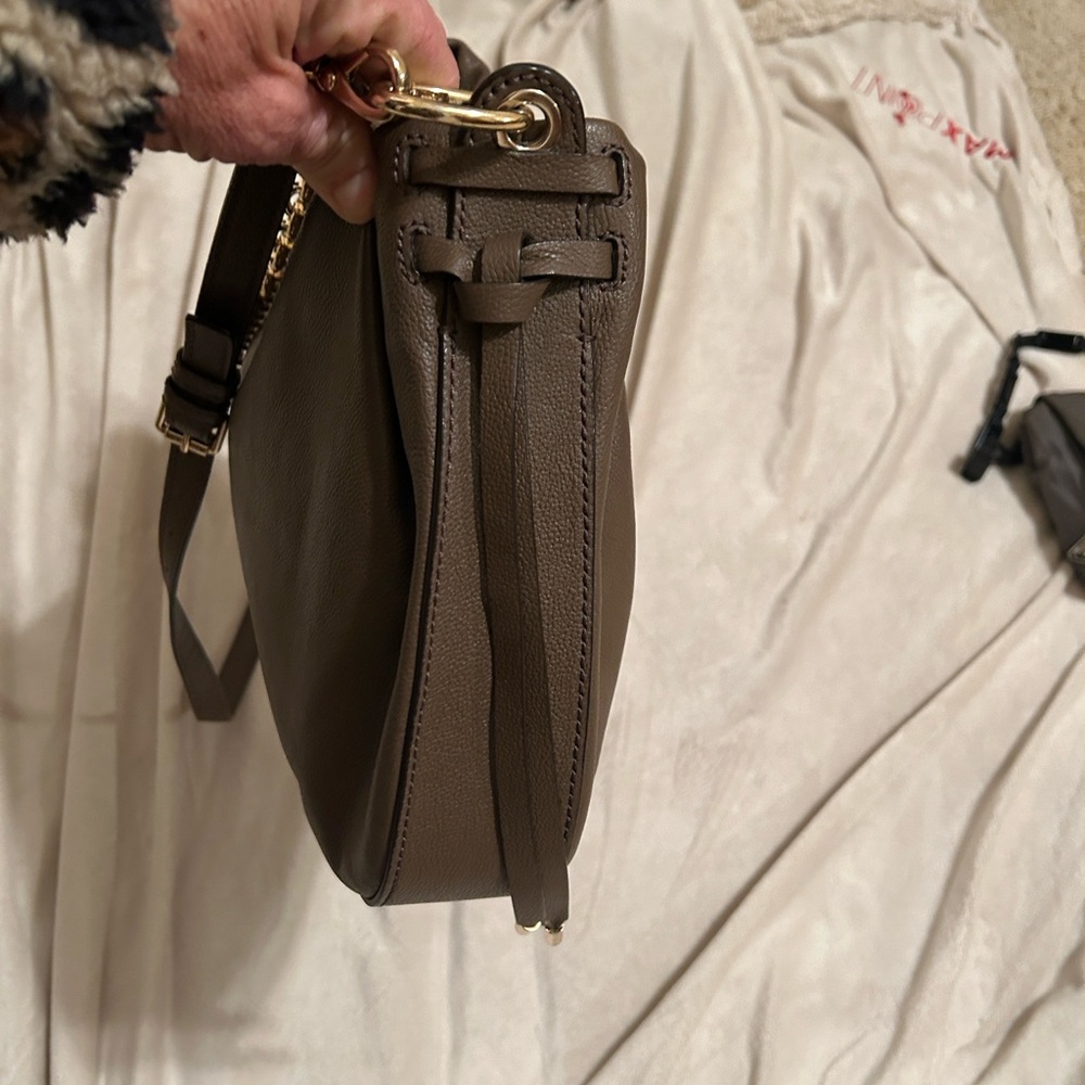 henri bendel Brown Pebbled Leather Chain-Handle Shoulder Bag - Picture 5 of 14